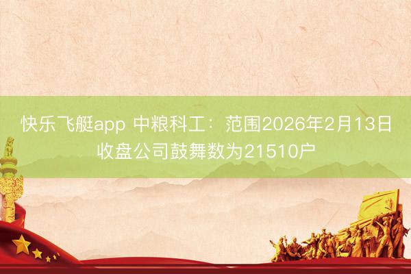 快乐飞艇app 中粮科工：范围2026年2月13日收盘公司鼓舞数为21510户